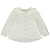 Chemise manches longues en gaze de coton pour fille