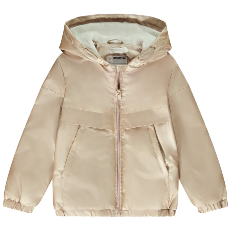 Coupe-vent en toile irisée et doublé sherpa pour fille