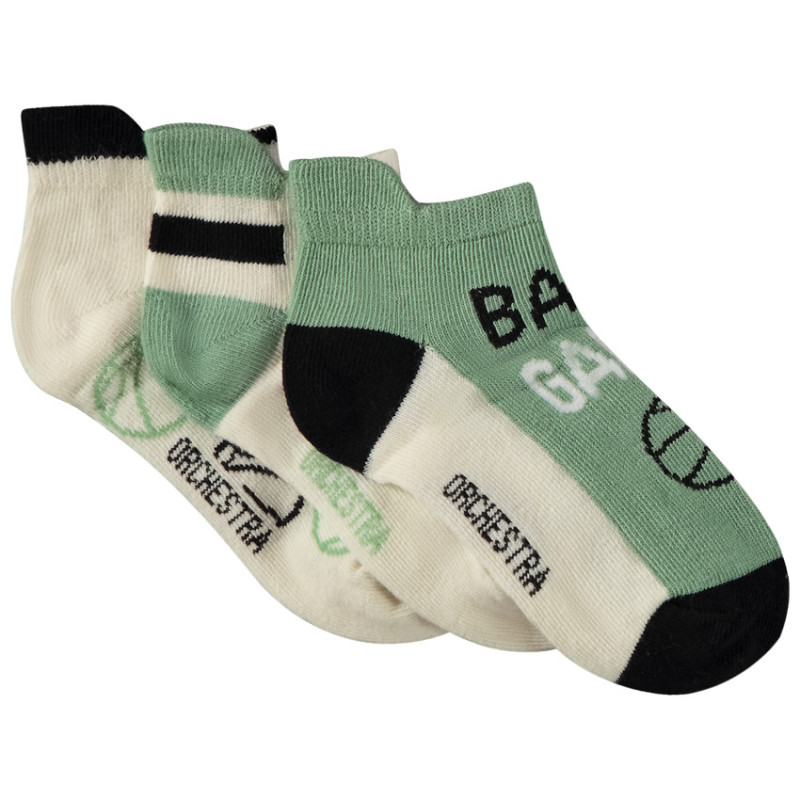 Lot de 3 paires de chaussettes courtes Basket pour garçon