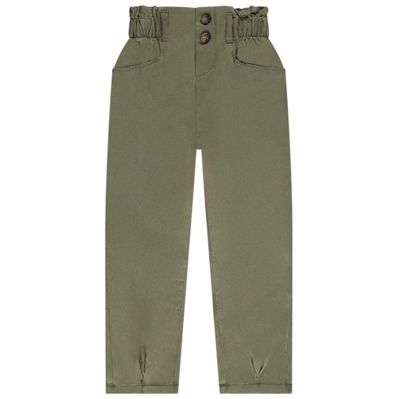 Pantalon paperpag fluide avec taille élastiquée pour fille