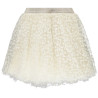 Jupe courte en tulle brodé et taille pailletée fille
