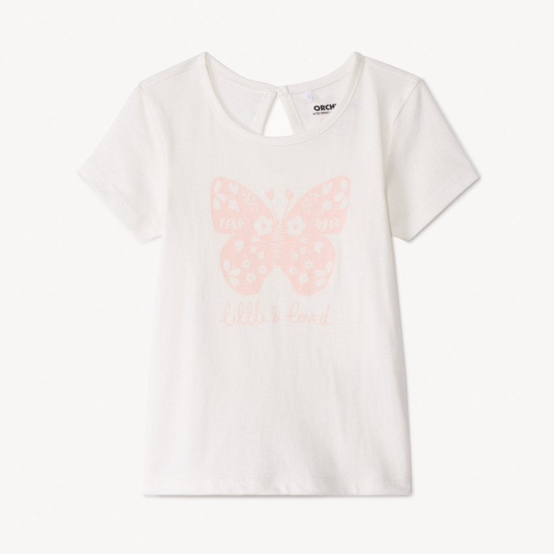 T-shirt manches courtes avec print fantaisie pour bébé fille