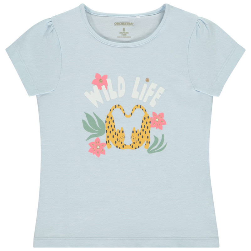 T-shirt manches courtes print fantaisie fille