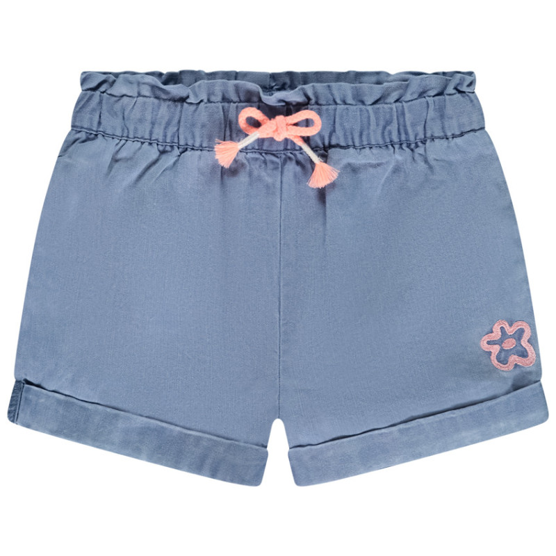 Short avec nœud fantaisie et fleur brodée pour bébé fille