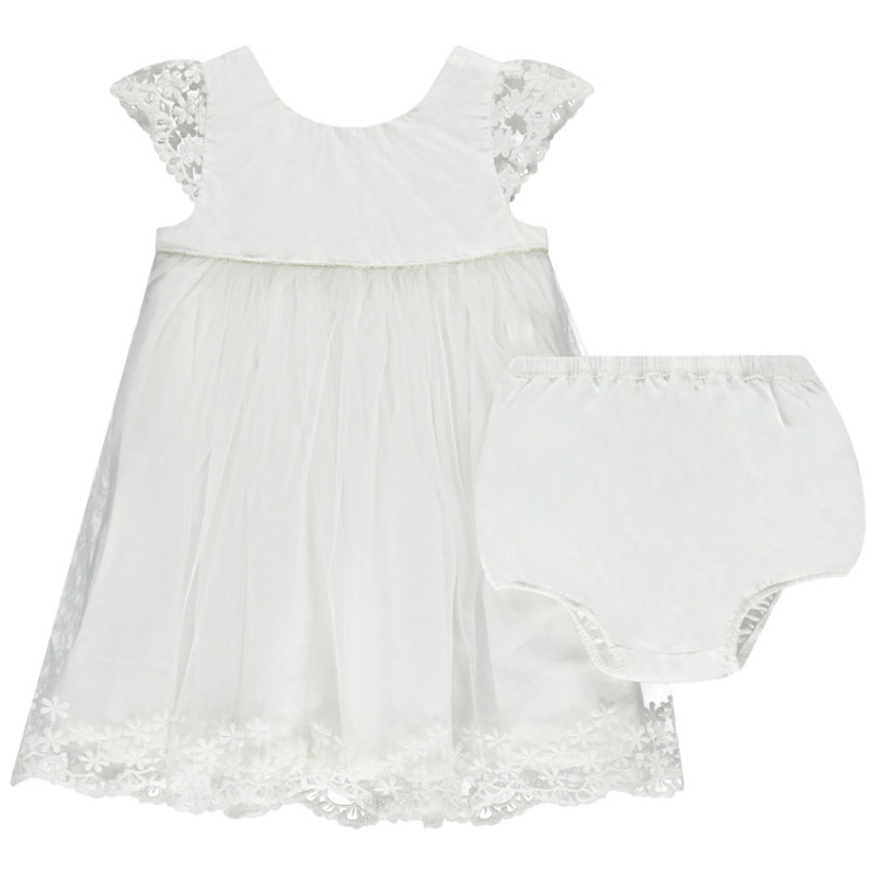 Ensemble de cérémonie 2 pièces robe + bloomer pour bébé fill