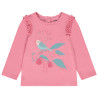 T-shirt manches longues à ruché print pailleté pour bébé fil