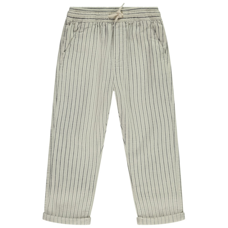 Pantalon rayé à taille élastiquée pour garçon