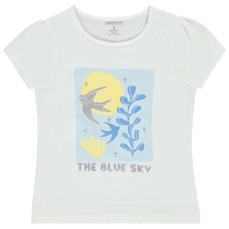 T-shirt manches courtes print fantaisie fille