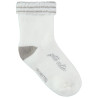 Chaussettes en bouclette avec inscription en jacquard pour b