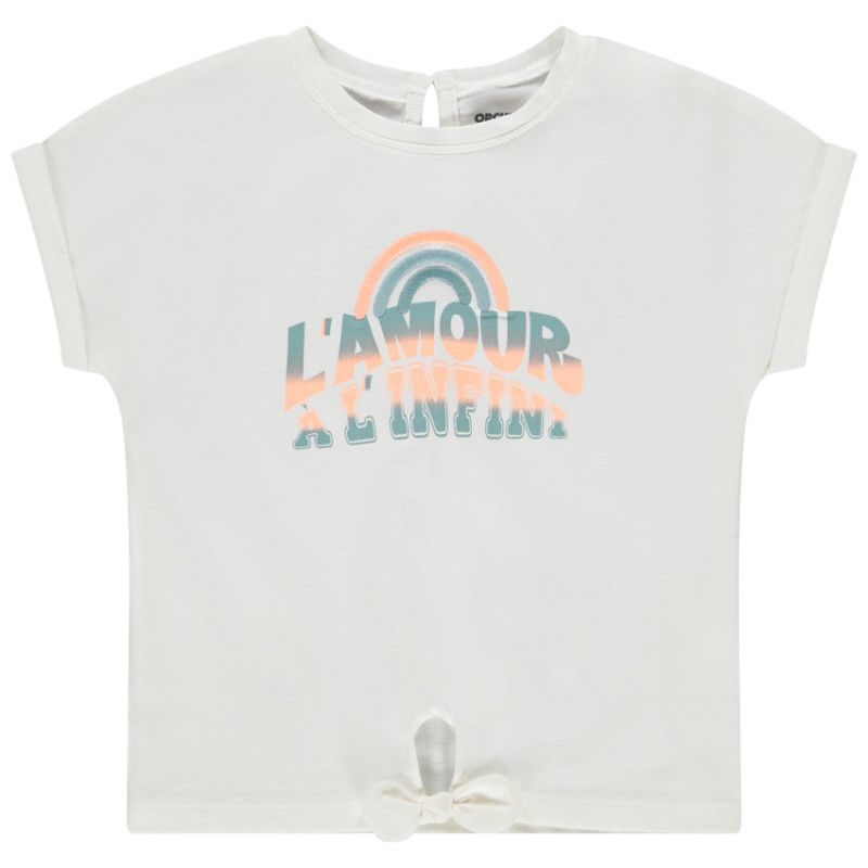 T-shirt manches courtes arc-en-ciel en bouclettes pour bébé 