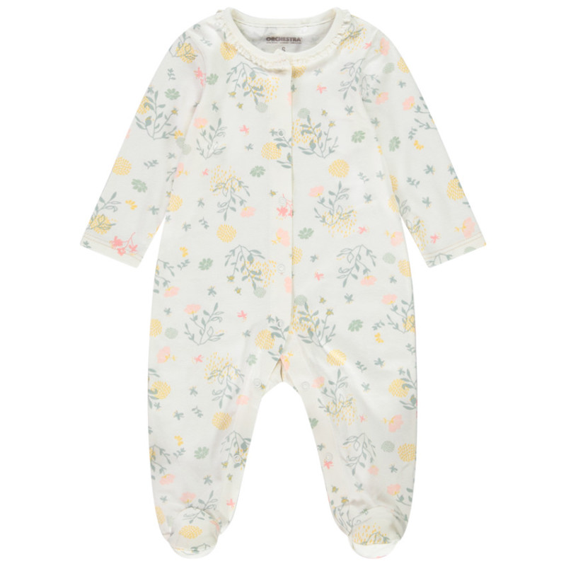 Dors-bien en jersey imprimé fleuri pour bébé fille