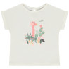 T-shirt manches courtes motif girafe pour bébé fille