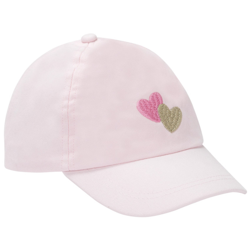 Casquette en denim à cœurs brodés fille