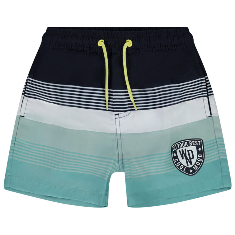 Short de bain rayé en microfibre pour garçon