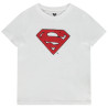 T-shirt manches courtes patch bouclettes Superman Warner pou