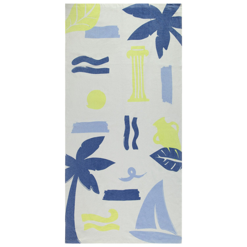 Serviette de plage éponge imprimé Mykonos garçon