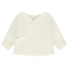 Gilet effet cache-cœur uni en tricot pour bébé fille