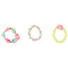 Lot de 3 bagues en perles fantaisie fille