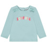 T-shirt manches longues patch appliqué bouclettes pour bébé 