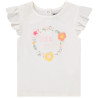 T-shirt manches courtes volantées et print pour bébé fille