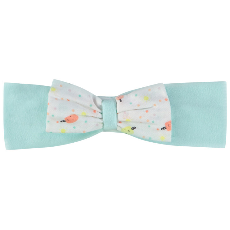 Bandeau avec nœud imprimé glaces pour bébé fille