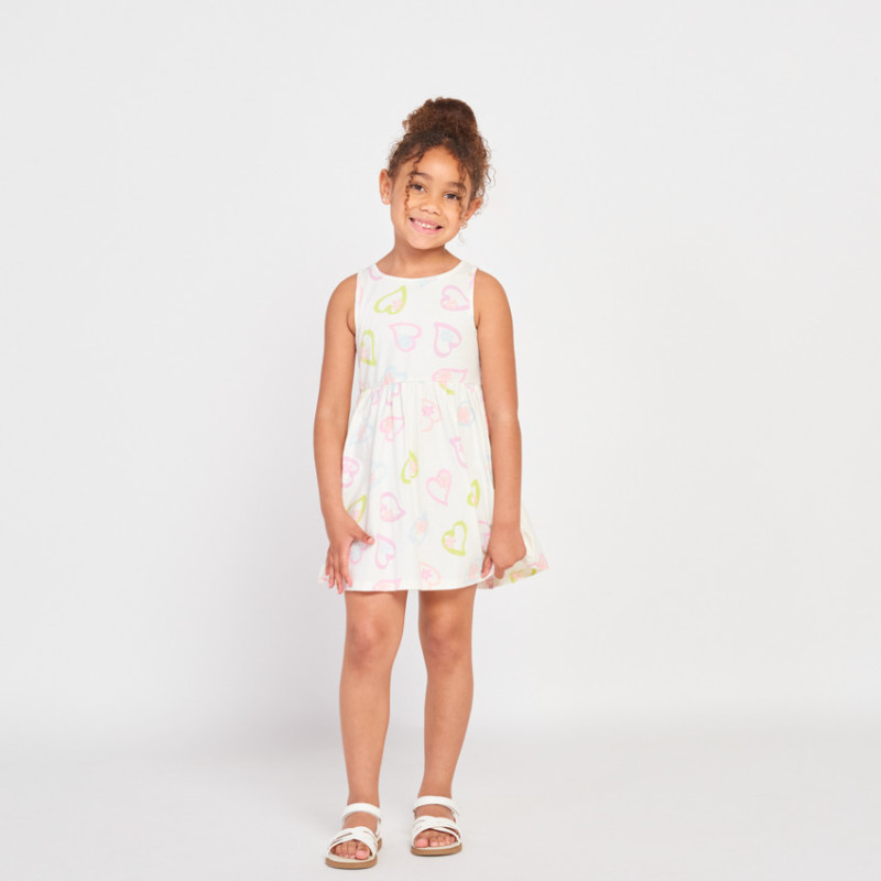 Robe sans manches imprimé fantaisie fille