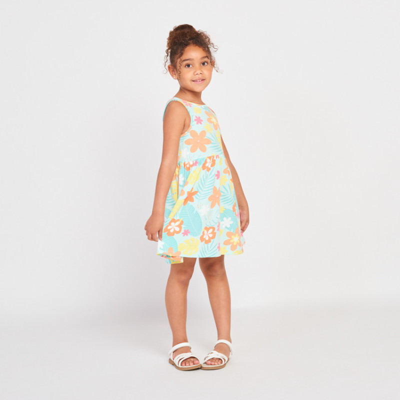 Robe sans manches imprimé fantaisie fille