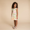 Robe manches courtes boutonnée imprimé floral fille