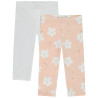 Lot de 2 leggings courts fantaisie fille