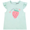 T-shirt manches courtes volantées en jersey avec print pour 