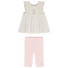 Ensemble en jersey tunique brodée + caleçon pour bébé fille