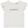 T-shirt manches courtes en broderie anglaise pour bébé fille