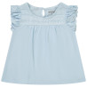 T-shirt manches courtes avec broderie anglaise fille