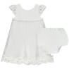 Ensemble de cérémonie 2 pièces robe + bloomer pour bébé fill