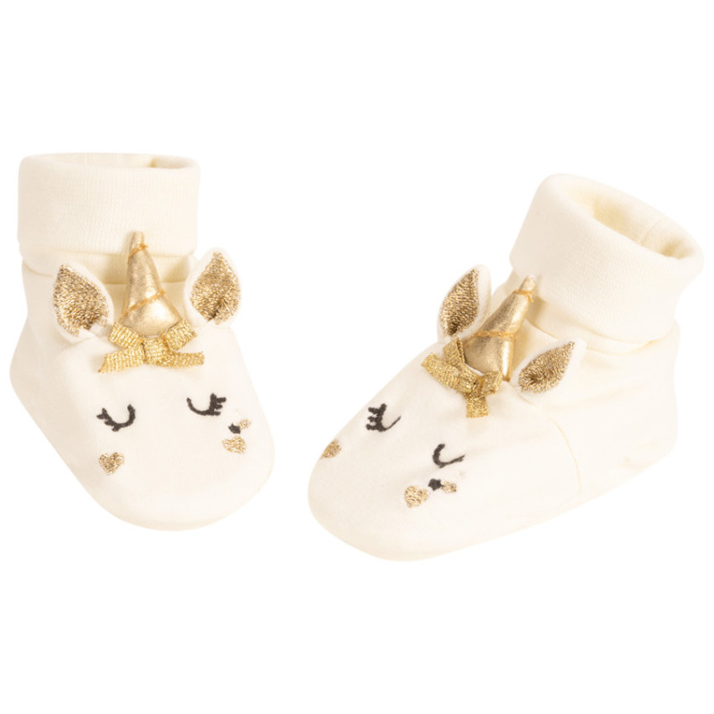 Chaussons en jersey Licorne pour bébé fille