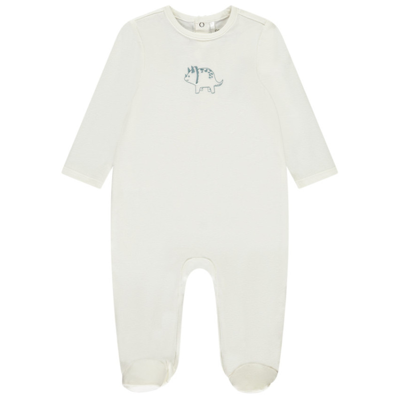 Dors-bien uni avec animal brodé pour bébé garçon