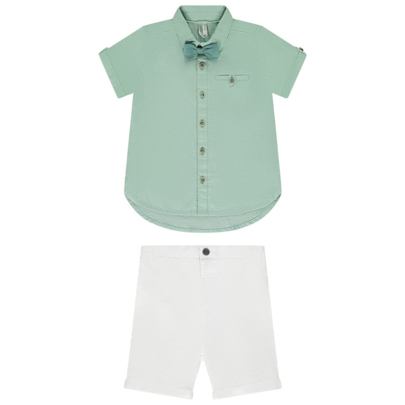 Ensemble 2 pièces chemise avec nœud papillon + bermuda pour 