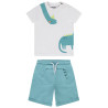 Ensemble 2 pièces t-shirt + bermuda dinosaure pour bébé garç