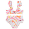 Maillot de bain 2 pièces volanté et imprimé fantaisie fille
