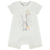 Combinaison courte en jersey slub print lapin pour bébé