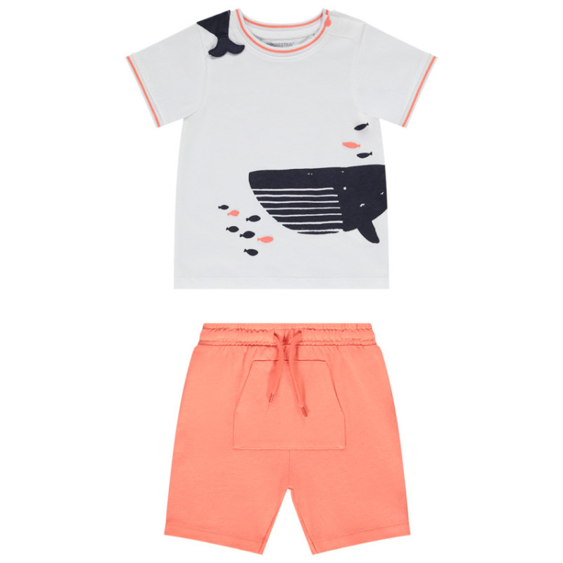 Ensemble 2 pièces en jersey print baleine pour bébé garçon