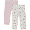 Lot de 2 leggings courts fantaisie fille