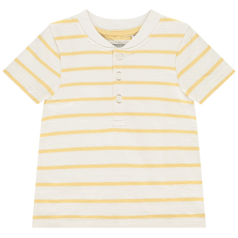 Polo manches courtes à rayures et col teddy pour bébé garçon