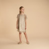 Robe de cérémonie à paillettes dorées fille