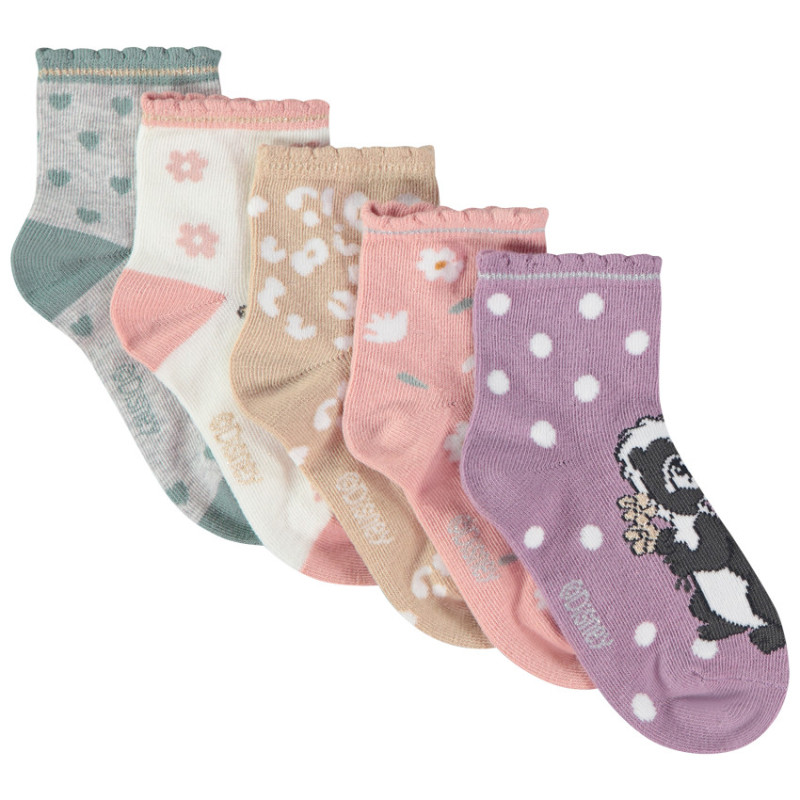 Lot de 5 paires de chaussettes fantaisie Disney pour fille