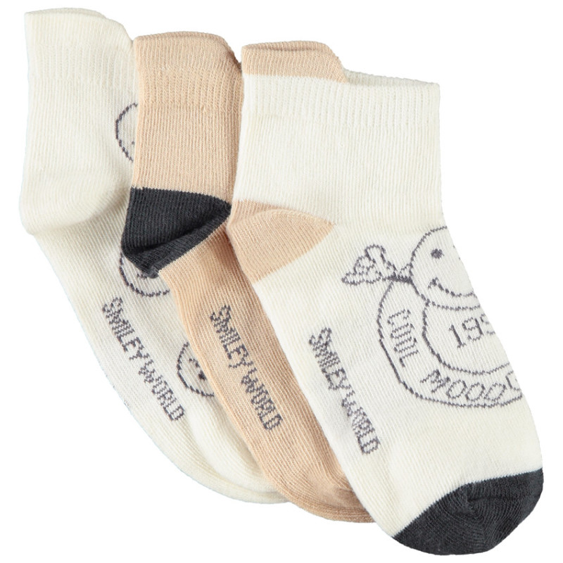 Lot de 3 paires de chaussettes courtes SmileyWorld garçon