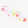 Lot de 5 paires de chaussettes courtes multicolores fille