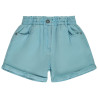 Short uni en toile armurée fille