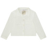 Veste en jean style worker finition raw cut pour fille