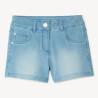 Short en denim effet délavé fille